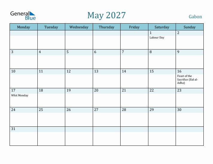 May 2027 Calendar with Holidays