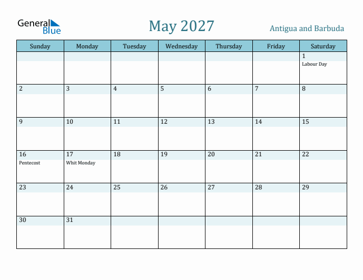 May 2027 Calendar with Holidays