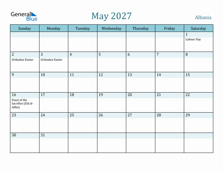 May 2027 Calendar with Holidays