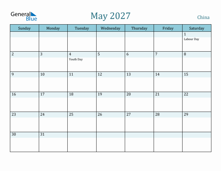 May 2027 Calendar with Holidays