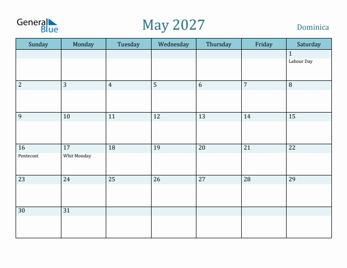 May 2027 Calendar with Holidays