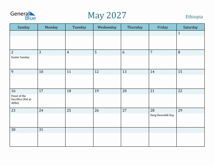 May 2027 Calendar with Holidays