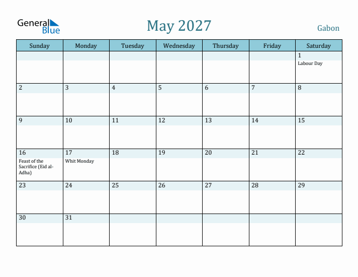 May 2027 Calendar with Holidays