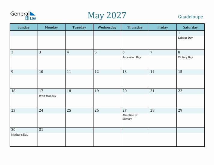 May 2027 Calendar with Holidays