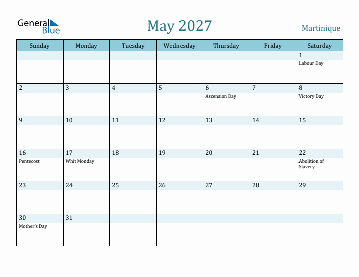 May 2027 Calendar with Holidays