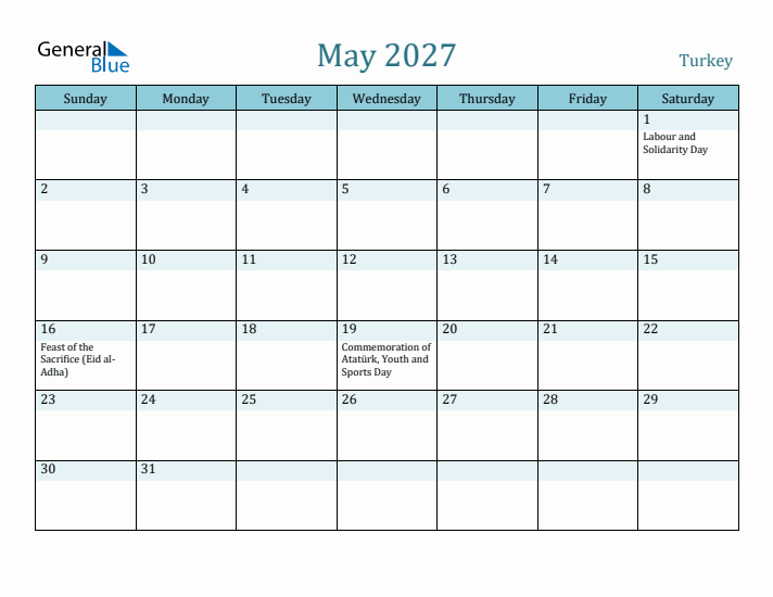 May 2027 Calendar with Holidays