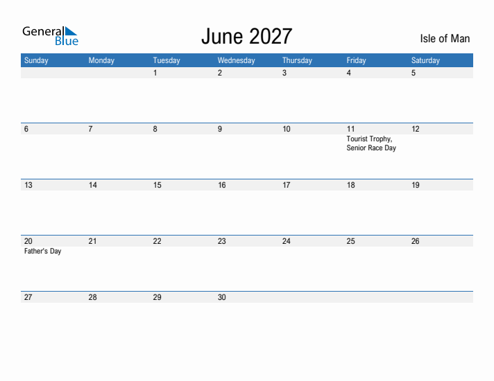 Fillable June 2027 Calendar