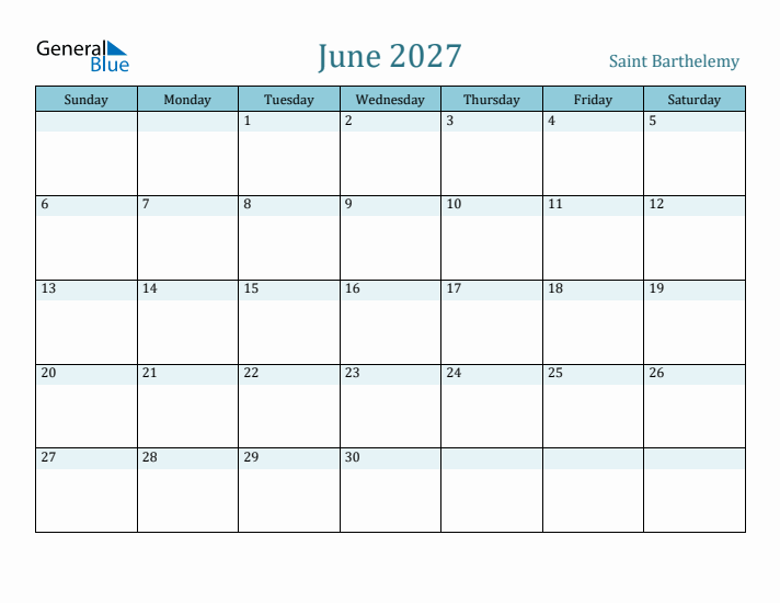 June 2027 Calendar with Holidays