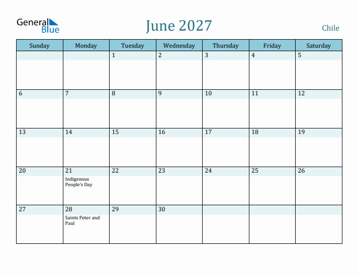 June 2027 Calendar with Holidays