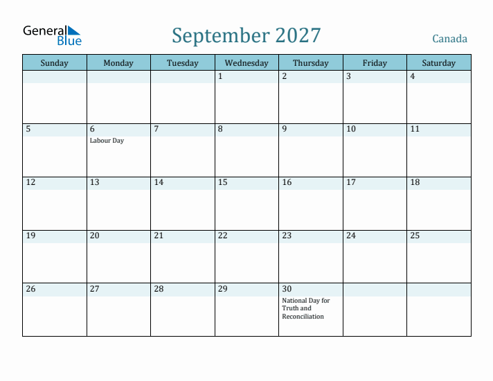 September 2027 Calendar with Holidays