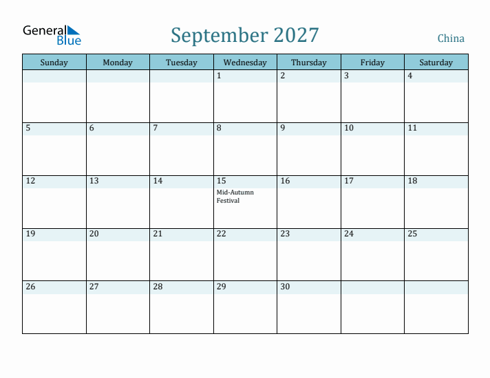 September 2027 Calendar with Holidays