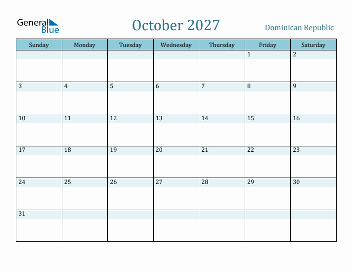 October 2027 Calendar with Holidays