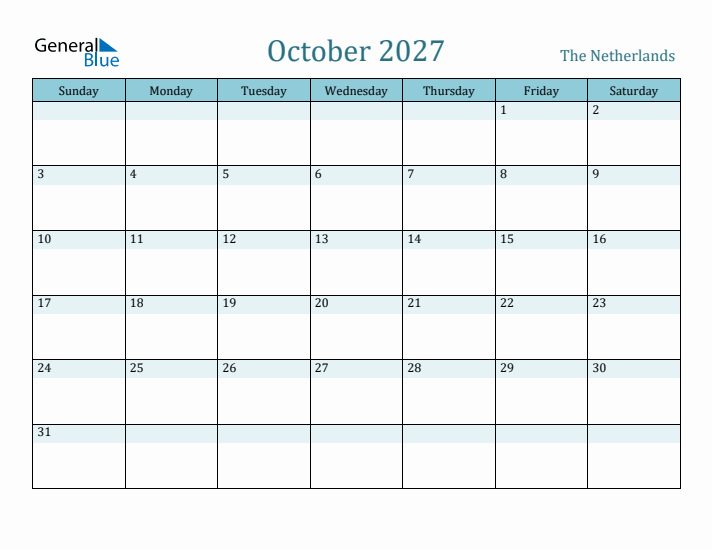 October 2027 Calendar with Holidays