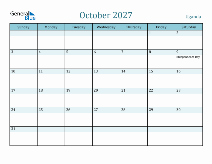 October 2027 Calendar with Holidays