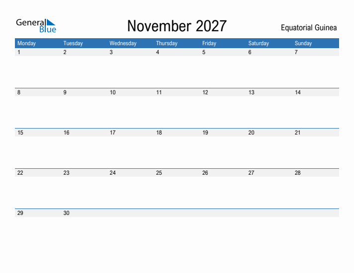 Fillable November 2027 Calendar