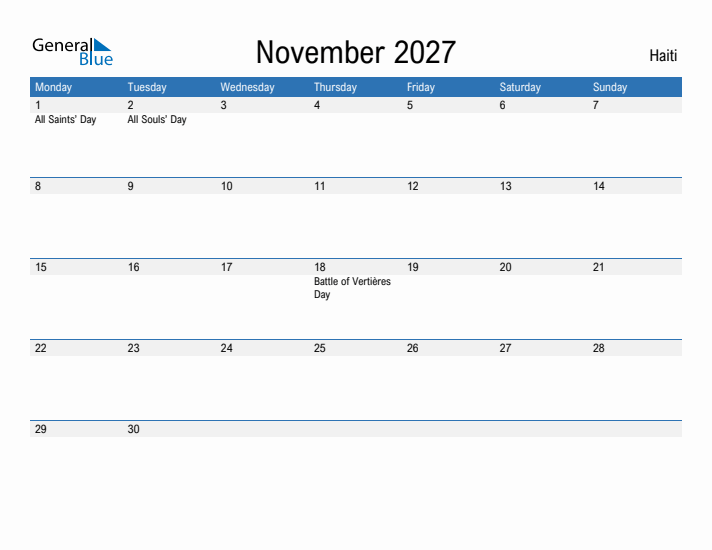 Fillable November 2027 Calendar