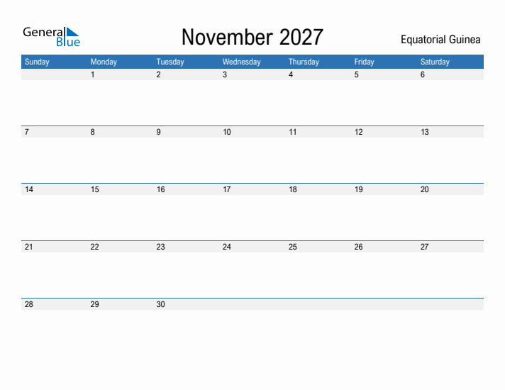 Fillable November 2027 Calendar