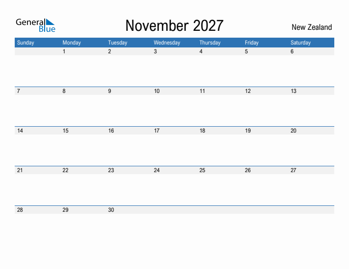 Fillable November 2027 Calendar