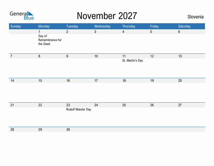 Fillable November 2027 Calendar