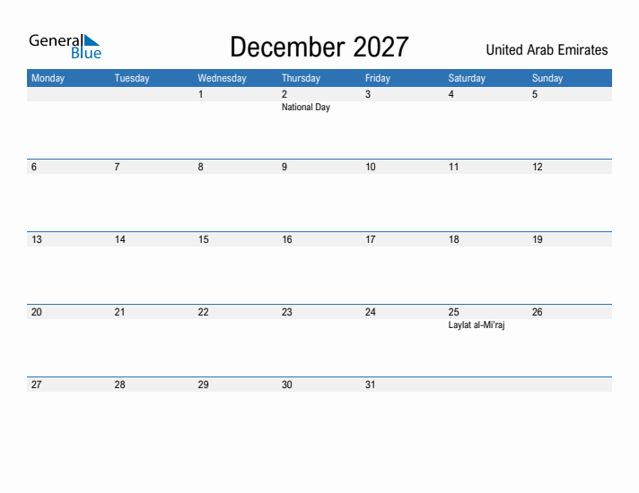 Fillable December 2027 Calendar