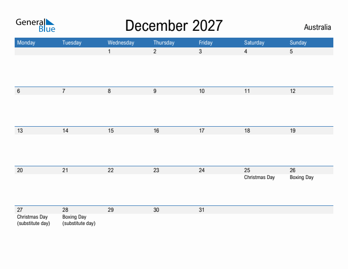 Fillable December 2027 Calendar