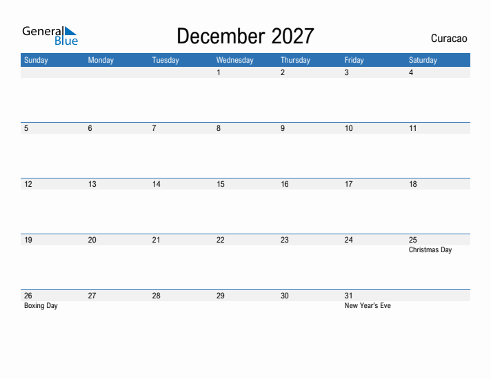 Fillable December 2027 Calendar