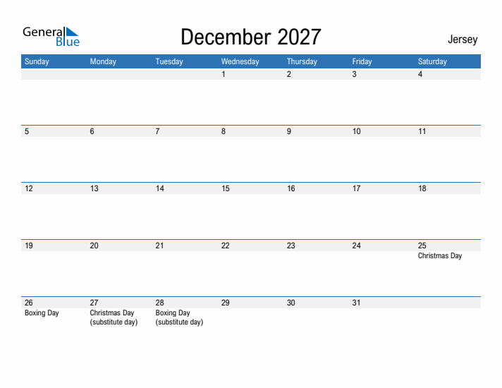 Fillable December 2027 Calendar