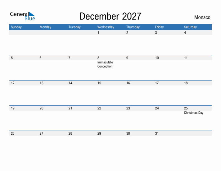 Fillable December 2027 Calendar