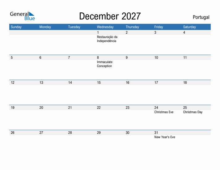 Fillable December 2027 Calendar