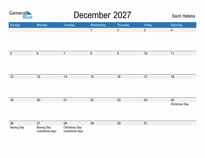 Fillable December 2027 Calendar