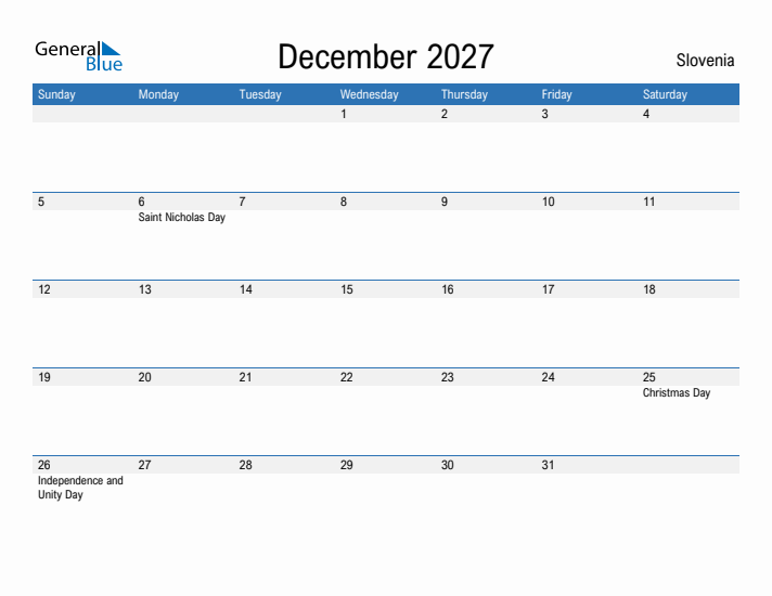 Fillable December 2027 Calendar