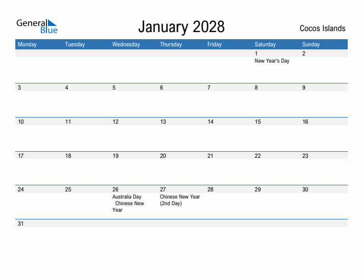 Fillable January 2028 Calendar