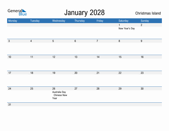 Fillable January 2028 Calendar