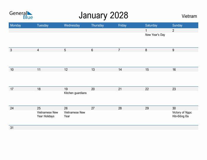 Fillable January 2028 Calendar