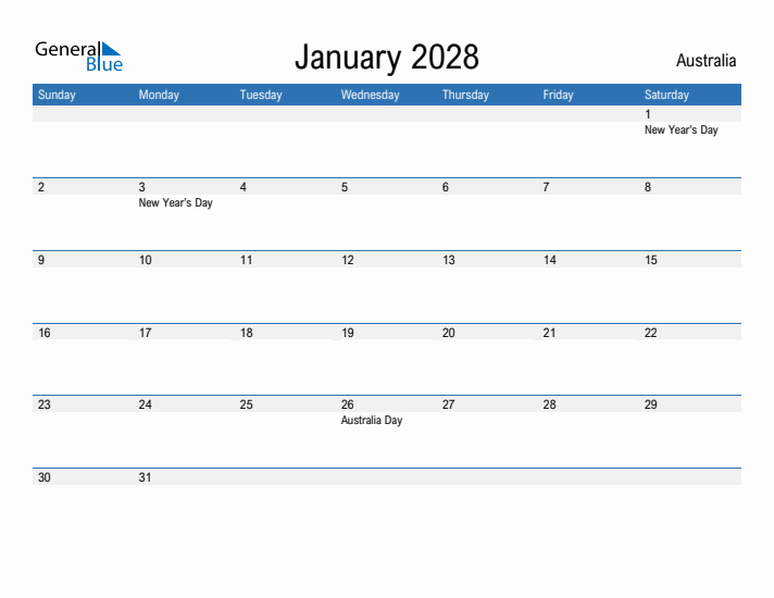 Fillable January 2028 Calendar