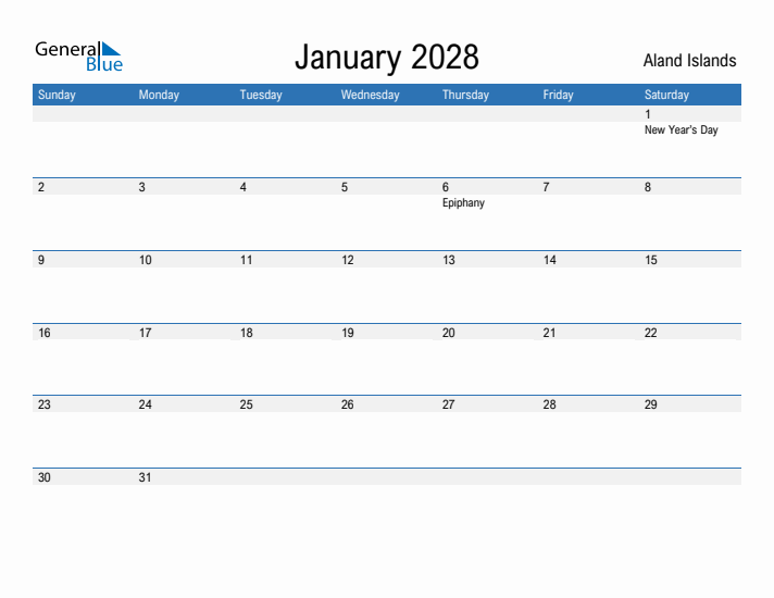 Fillable January 2028 Calendar