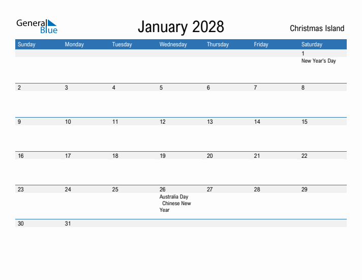 Fillable January 2028 Calendar