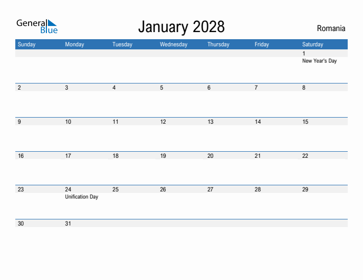 Fillable January 2028 Calendar