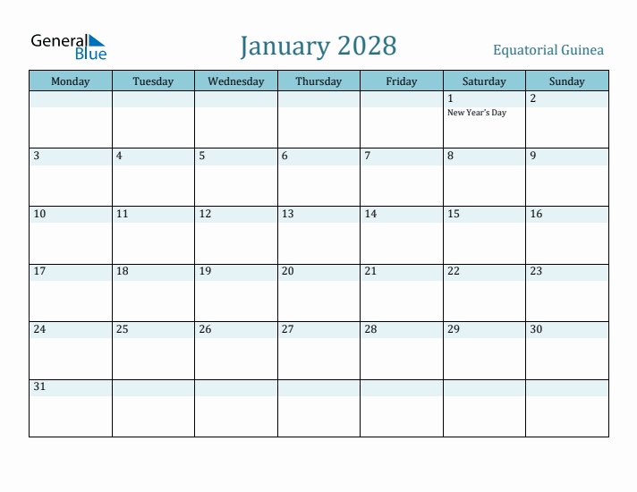 January 2028 Calendar with Holidays