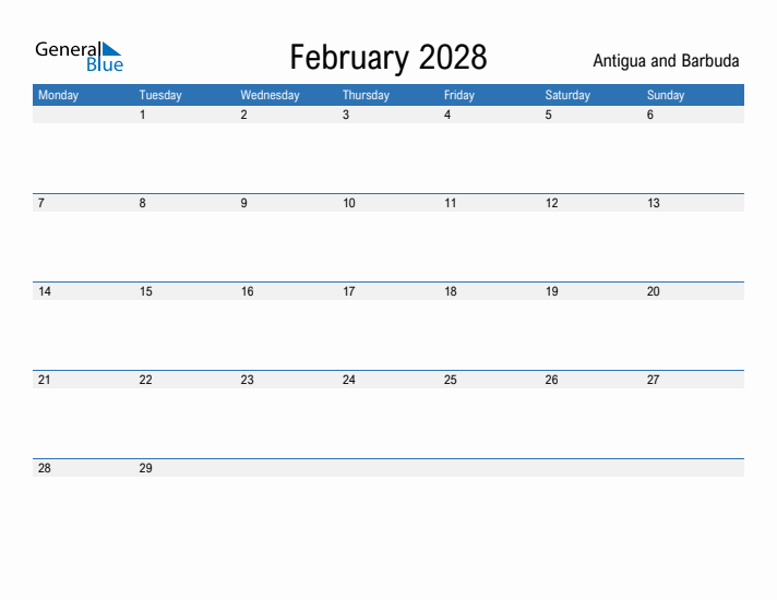 Fillable February 2028 Calendar