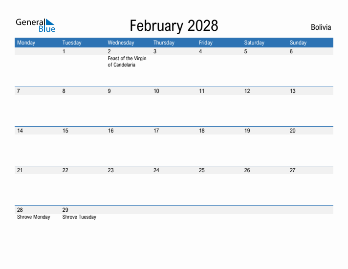 Fillable February 2028 Calendar