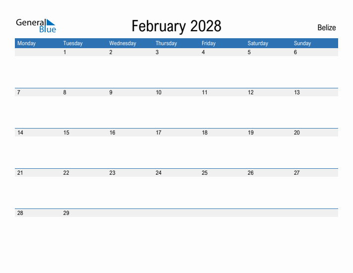 Fillable February 2028 Calendar