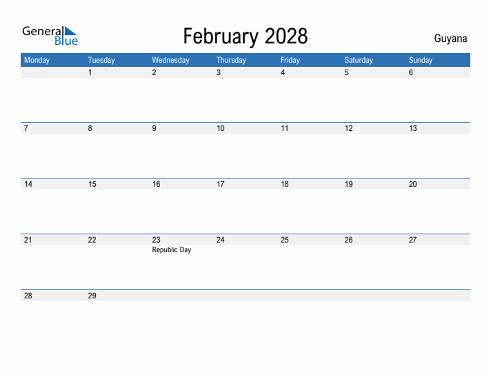 Fillable February 2028 Calendar