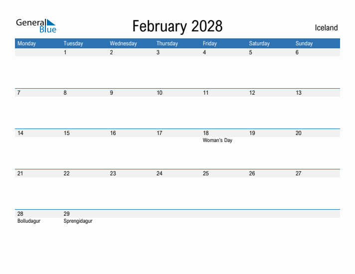 Fillable February 2028 Calendar