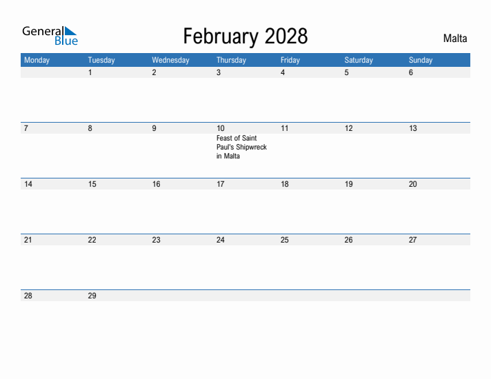 Fillable February 2028 Calendar