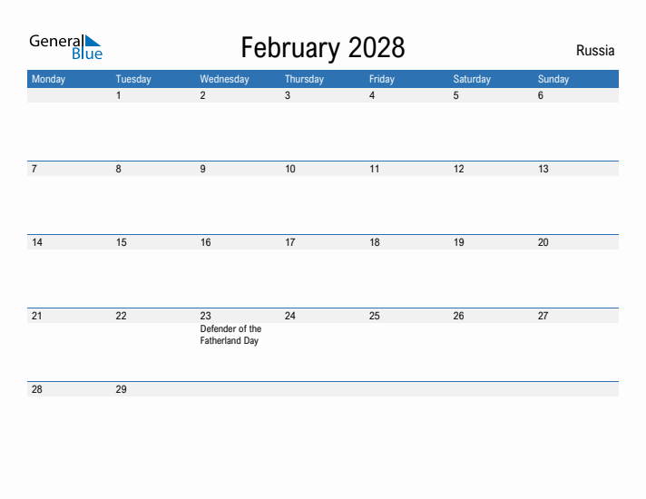 Fillable February 2028 Calendar