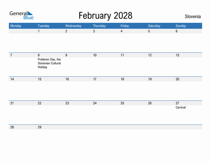 Fillable February 2028 Calendar