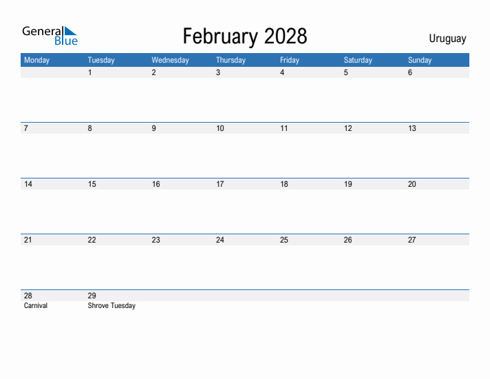 Fillable February 2028 Calendar