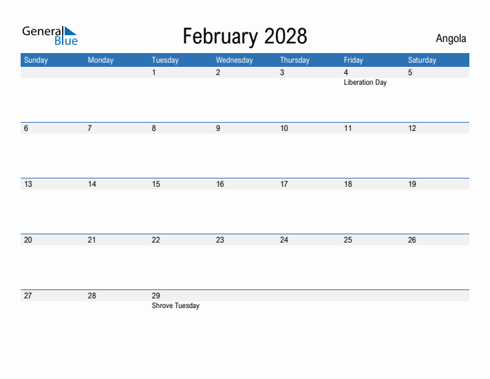 Fillable February 2028 Calendar