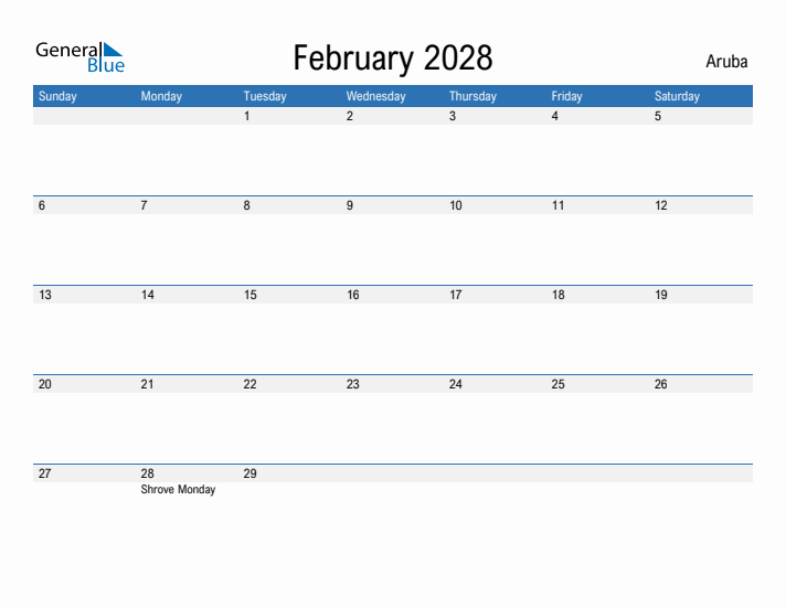 Fillable February 2028 Calendar